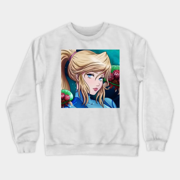 Samus Crewneck Sweatshirt by tigrecotone